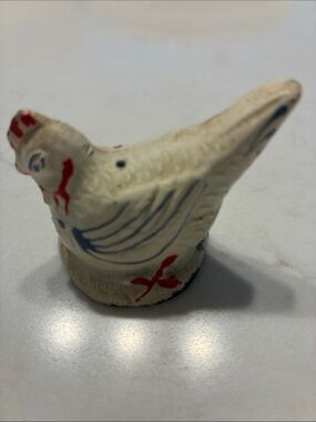 Vintage Mini Cast Iron Hen Salt Shaker